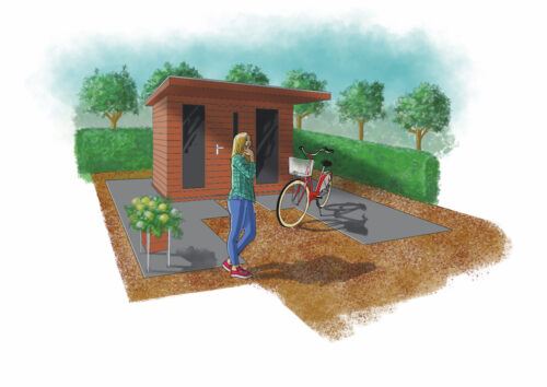 Kunststof tuinhuis Kani vanaf € 10.775,- incl. montage en incl. btw