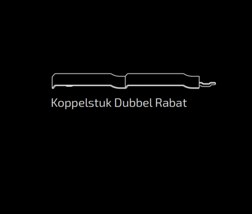 Koppelstuk dubbel rabat 16 mm