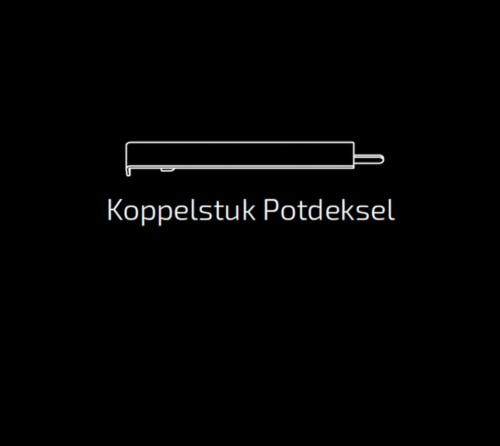 Koppelstuk voor Potdeksel 16 mm