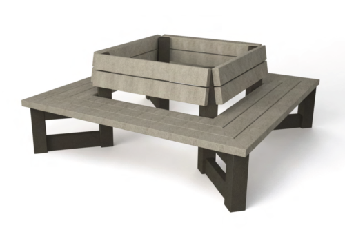 Govaplast Zitbank London 4 met leuning