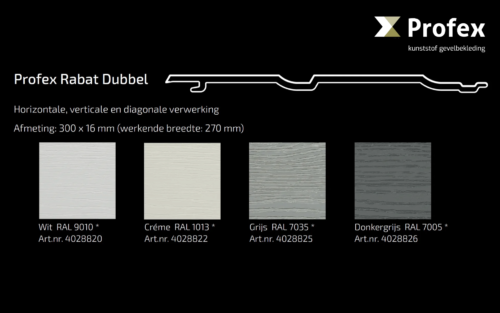 Dubbel Rabat - 6 meter - incl schroeven