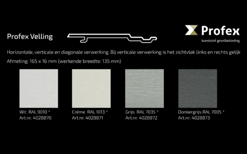 Velling 135 mm - 6 meter - incl schroeven